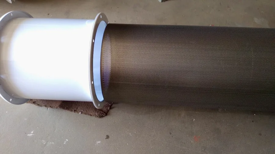 Tubería perforada para aireación de granos